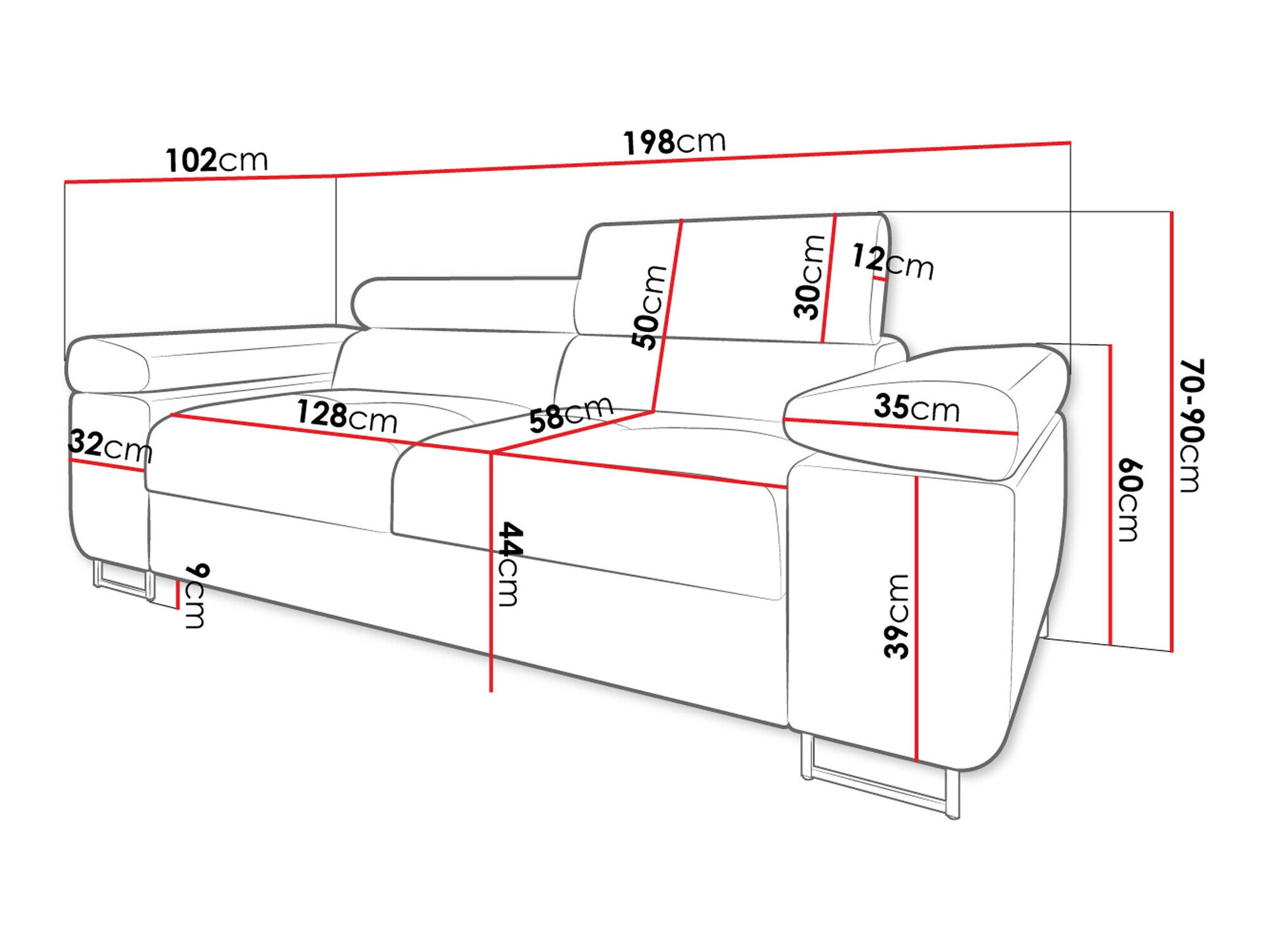Sofa Comfivo Eliferu 105 (Soft 066 + Lux 03)