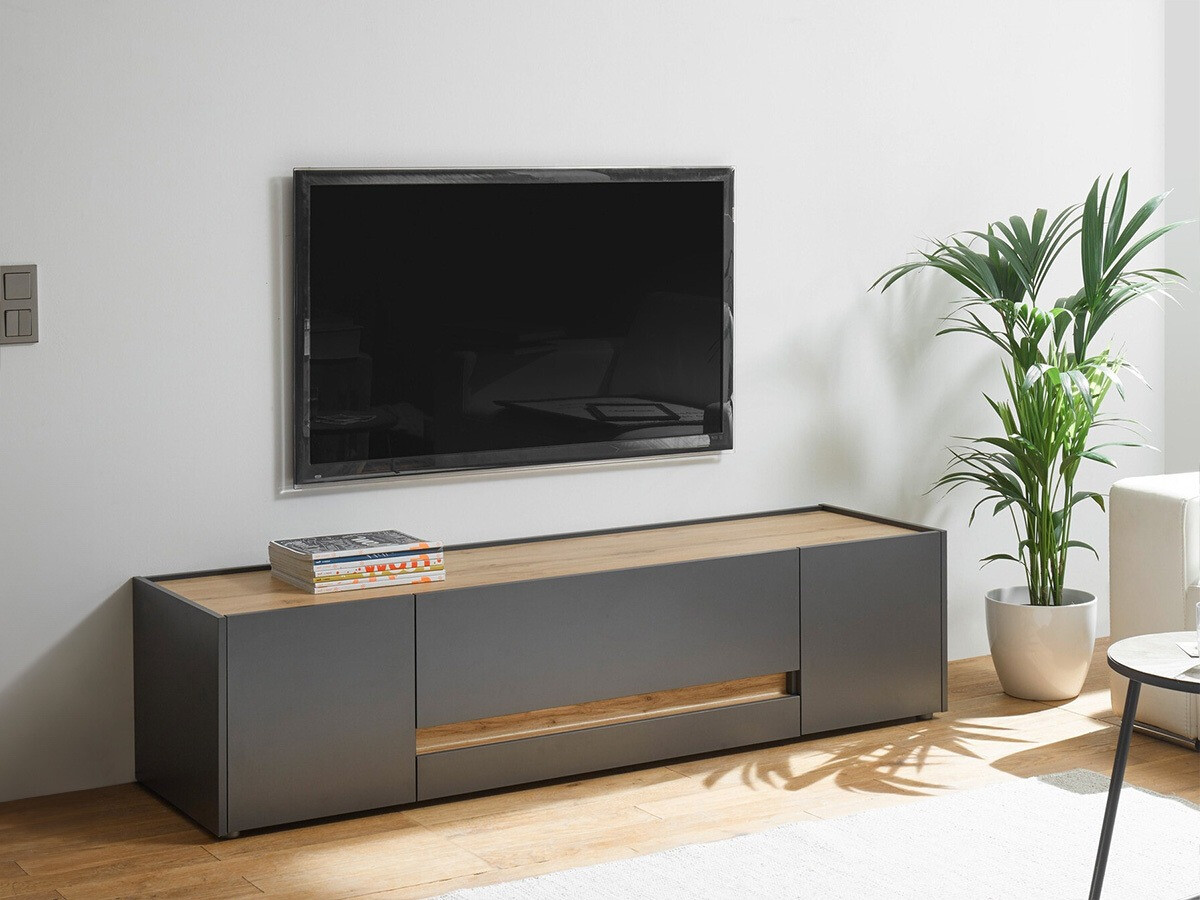TV-bord Elbsori 115 (Antracit + Wotan eg)
