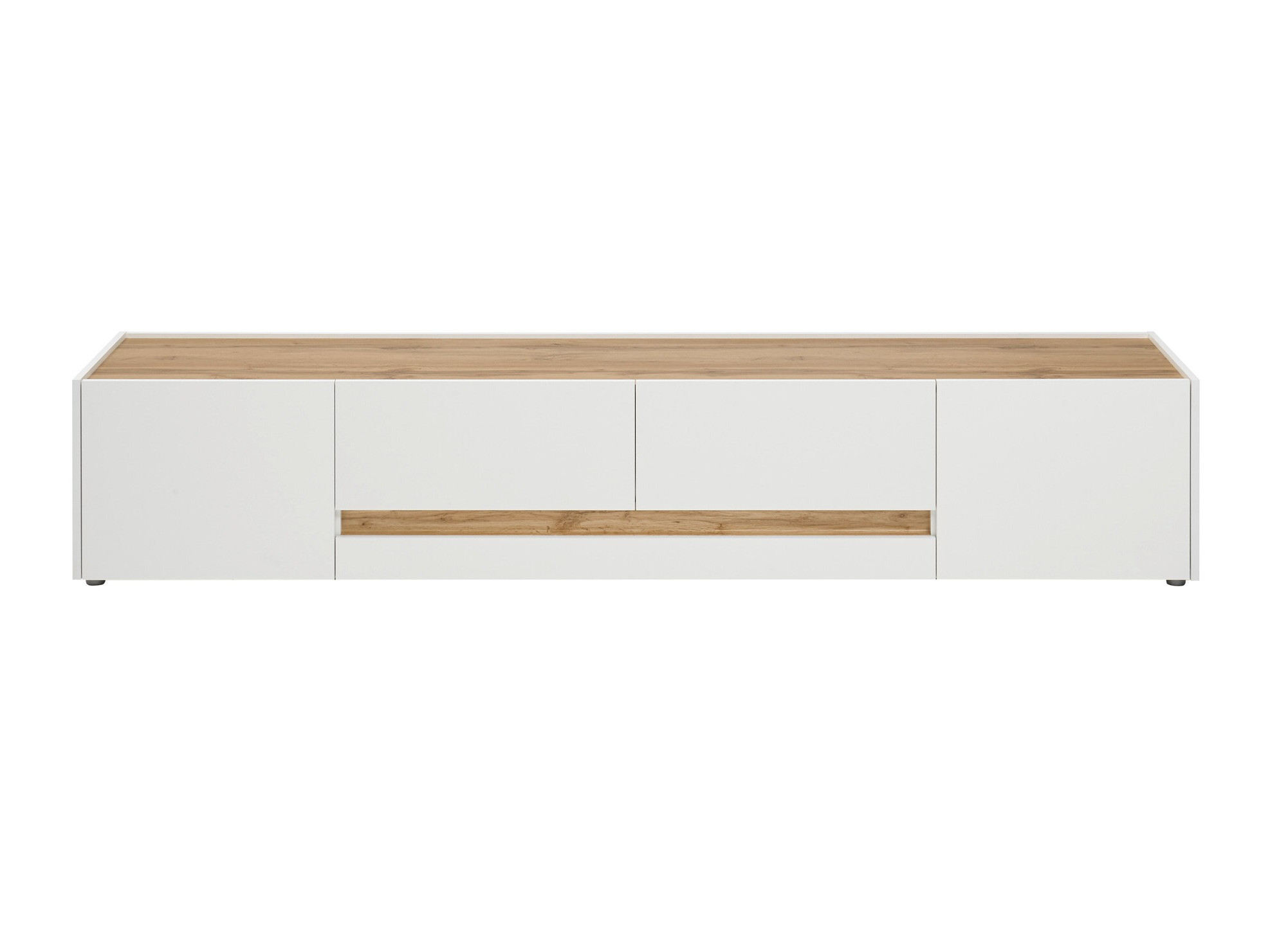 TV-bord Elbsori 116 (Hvid + Wotan eg)