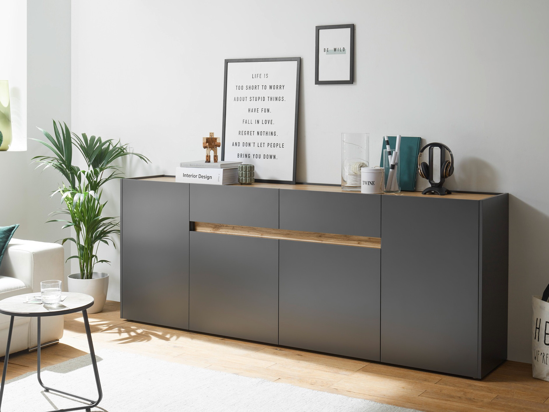 Kommode Elbsori 118 (Antracit + Wotan eg)