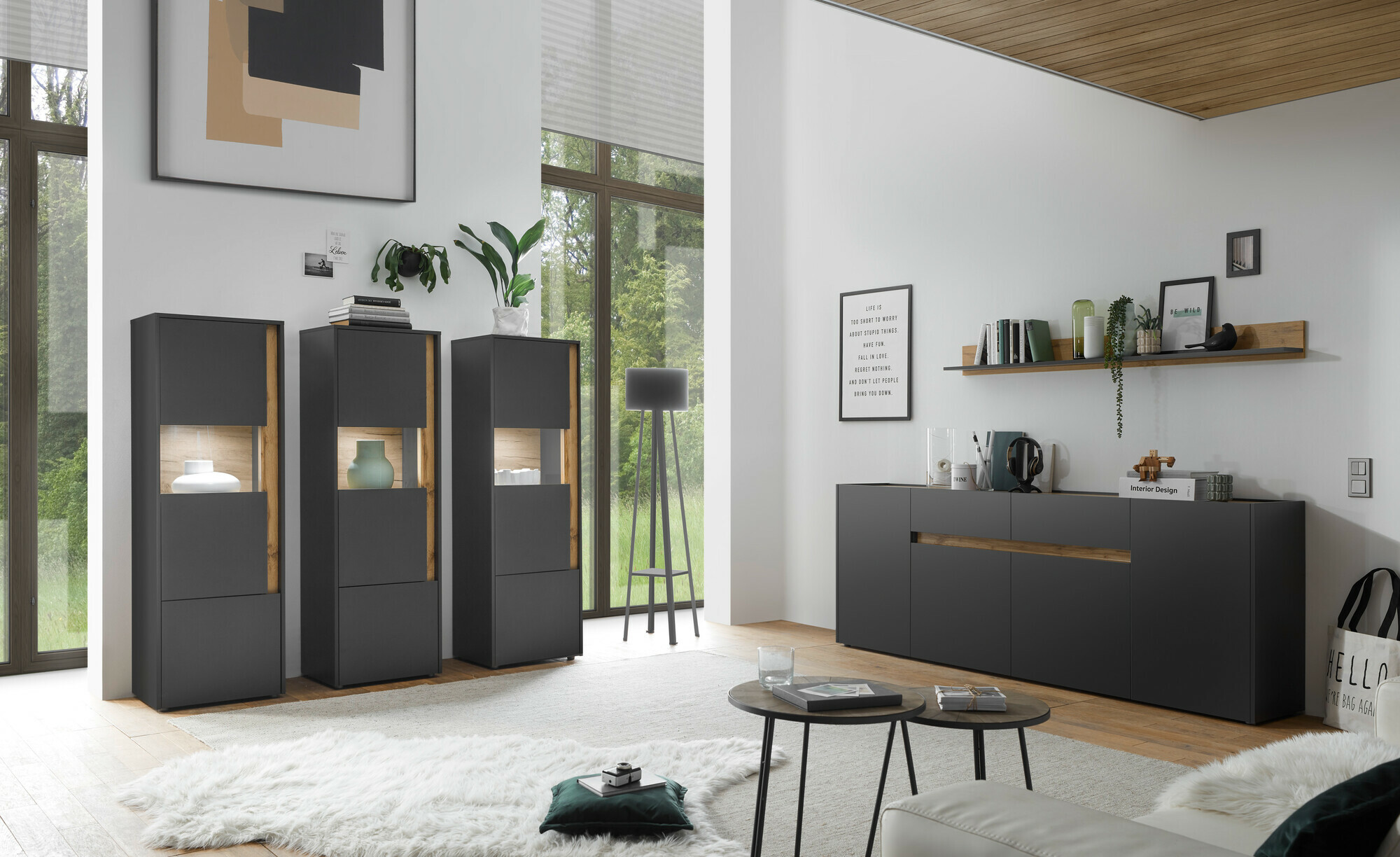 Kommode Elbsori 118 (Antracit + Wotan eg)