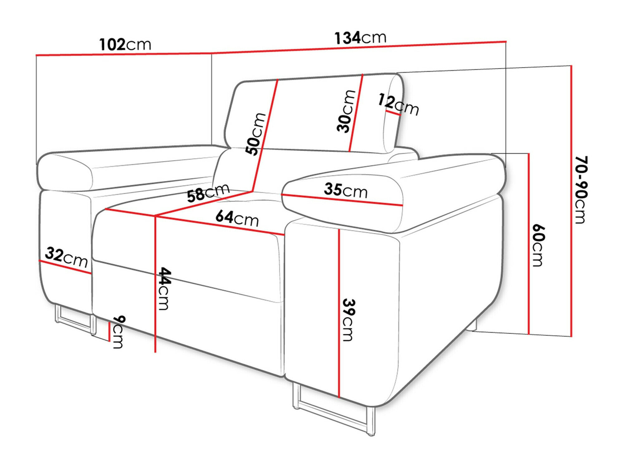 Lænestol Comfivo Eliferu 106 (Poso 100)