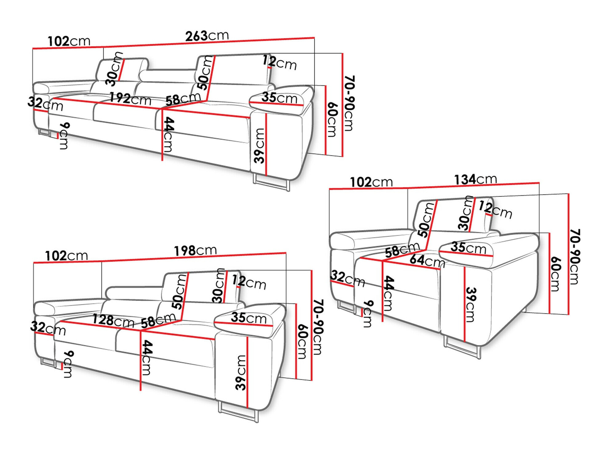 Polstret møbelsæt Comfivo Eliferu 107 (Poso 39)