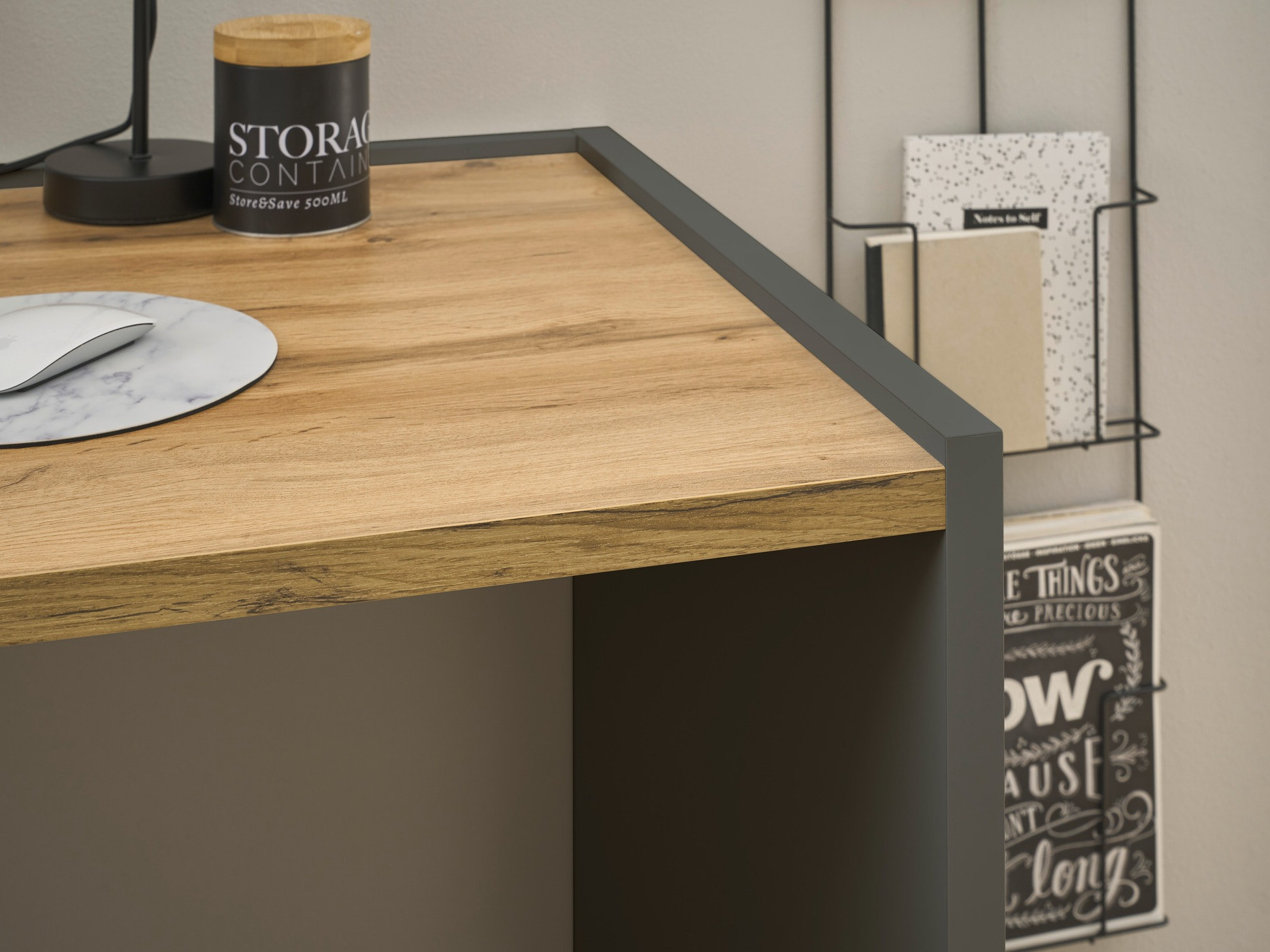 Skrivebord Elbsori 119 (Antracit + Wotan eg)