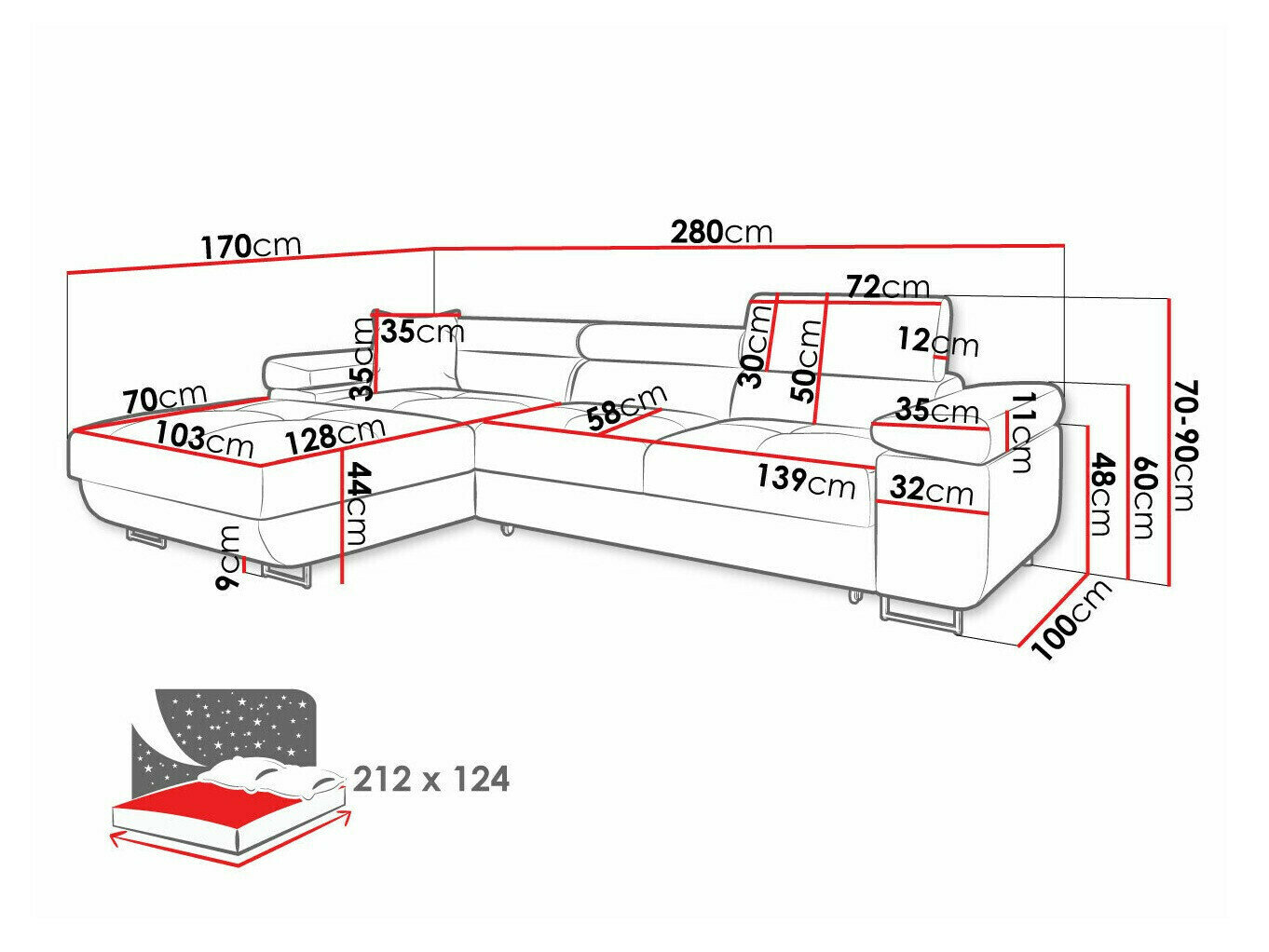 Hjørnesofa Comfivo Eliferu 102 (Manila 26)