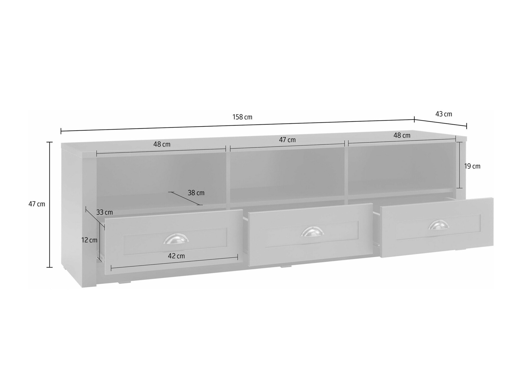 TV-bord Evalira 100