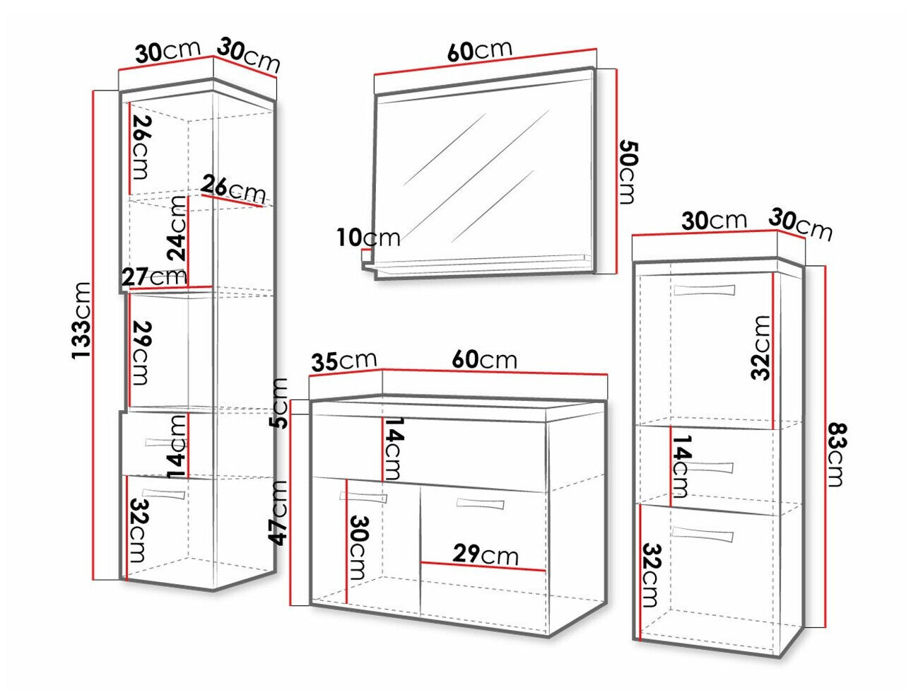 Badeværelsessæt Sarasota 161