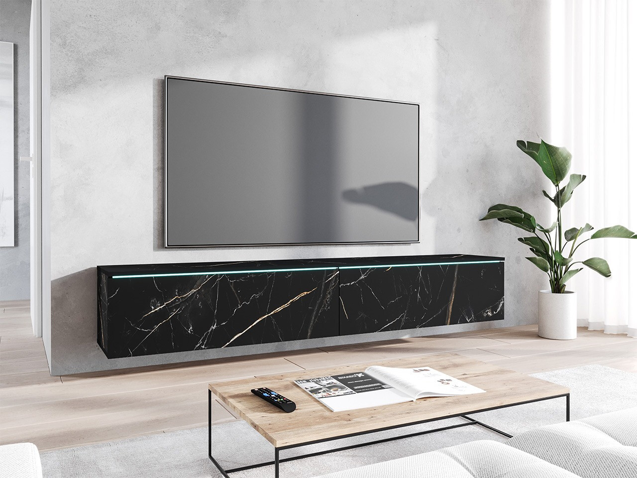TV-bord Scientia I (Sort marmor)