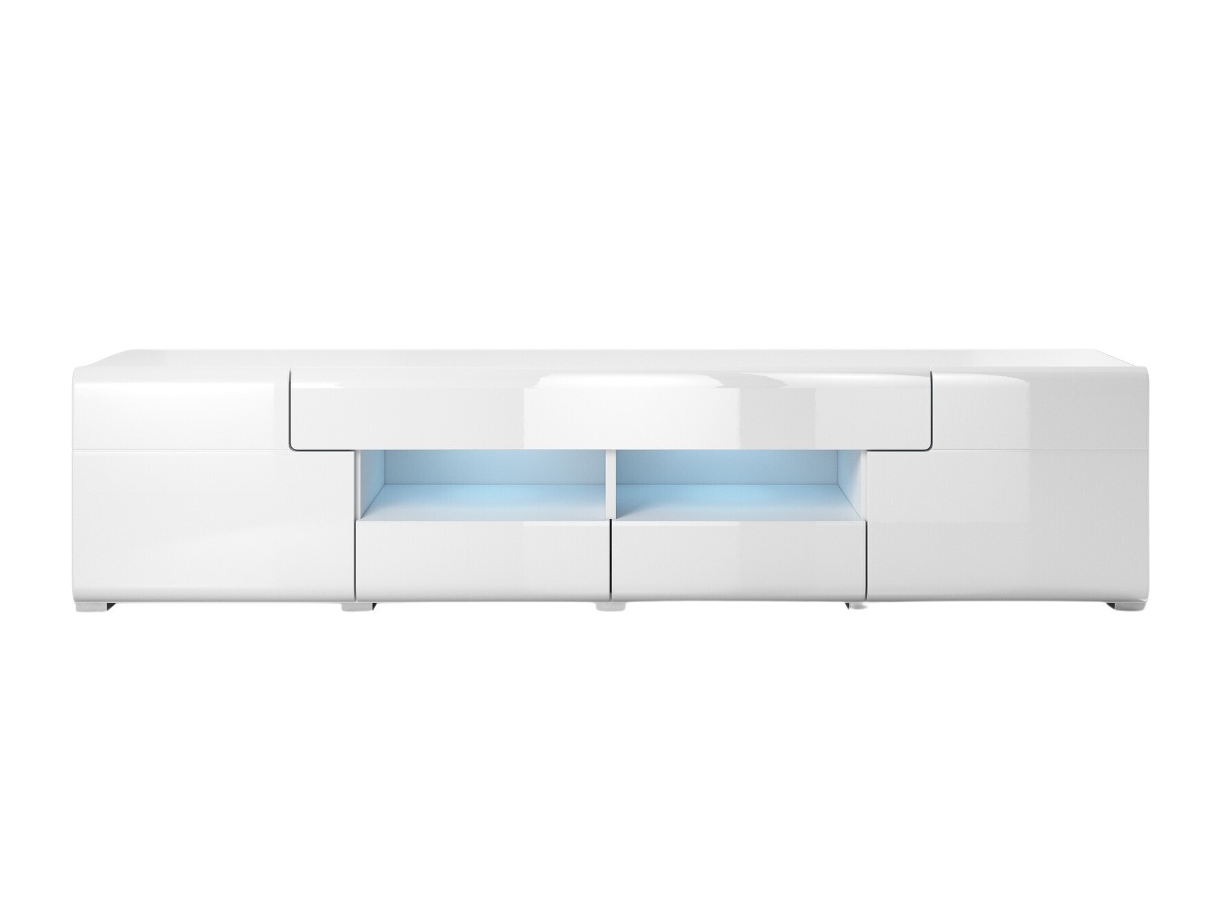 TV-bord Torsone 113 (Hvid + Glansfuld hvid)