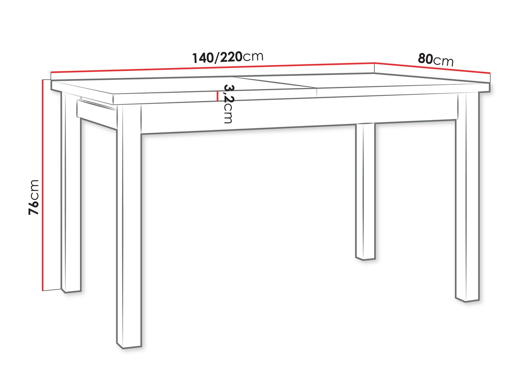 Bord Victorville 359 (Grandson eg + Hvid)