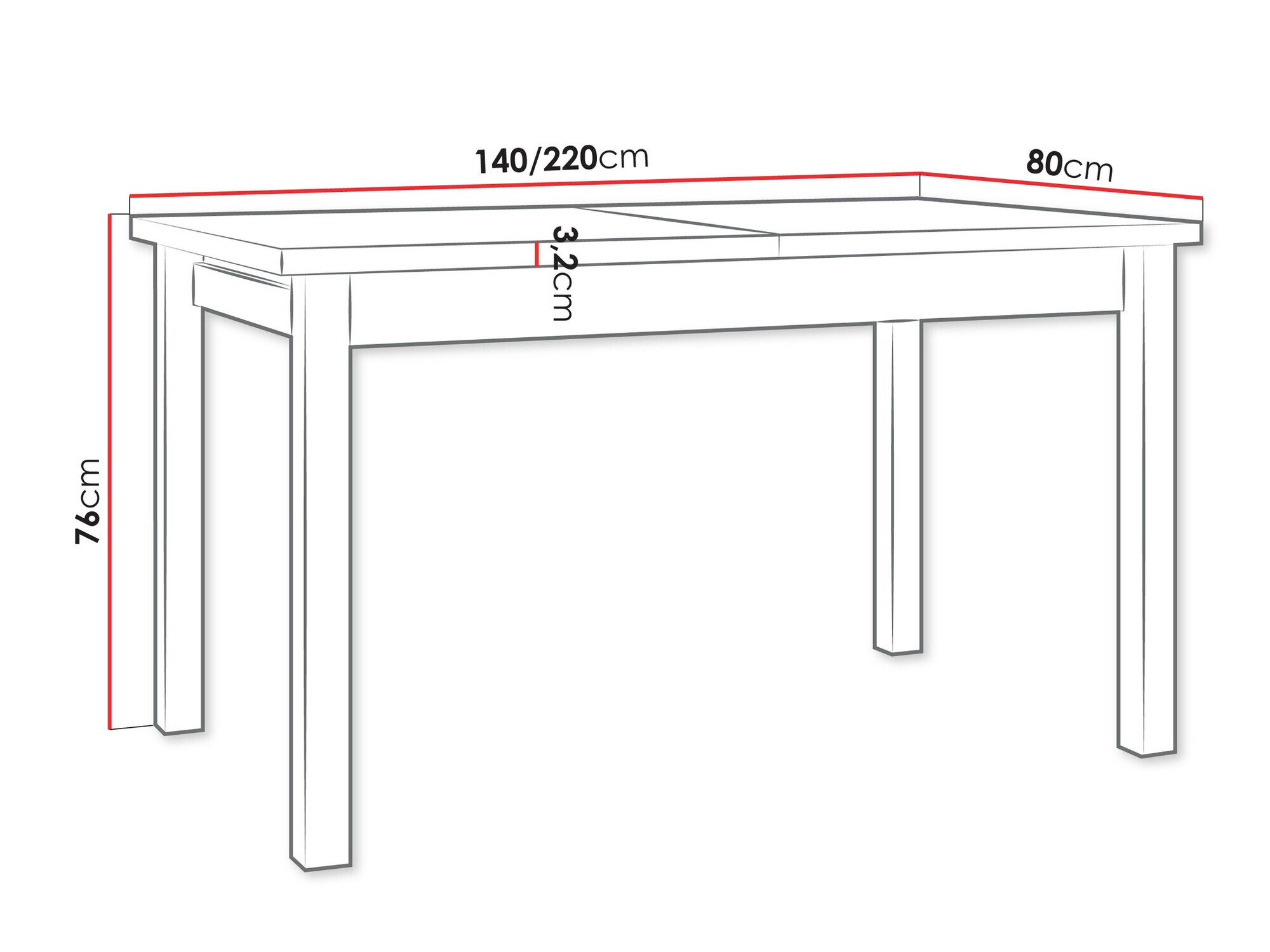 Bord Victorville 359 (Grandson eg + Sort)