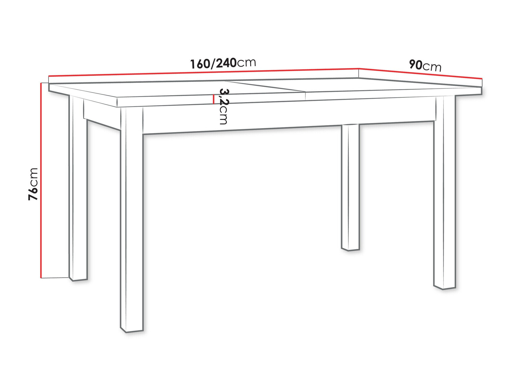 Bord Victorville 360 (Sonoma eg)