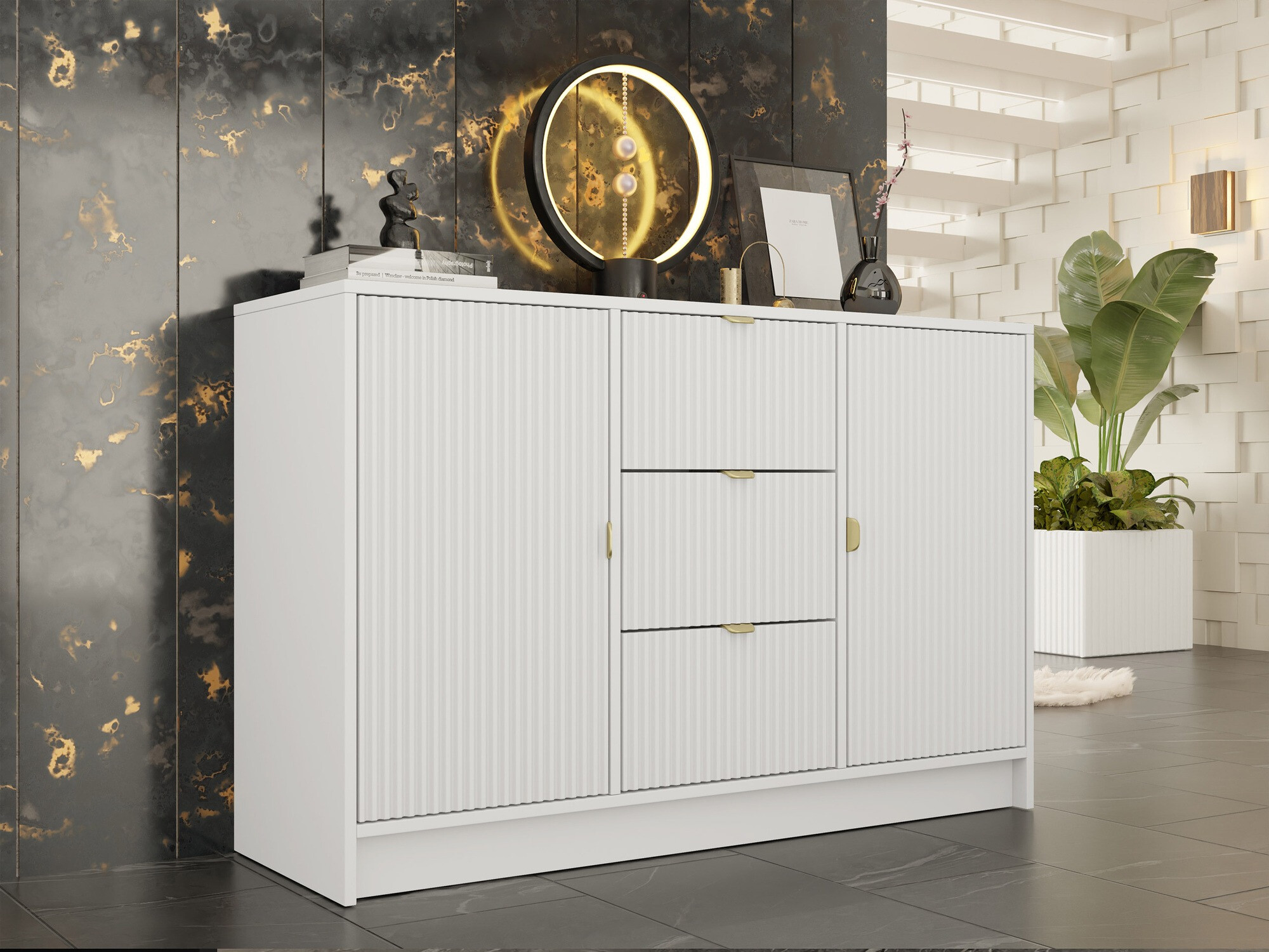 Kommode Comfivo Papilio (Hvid)