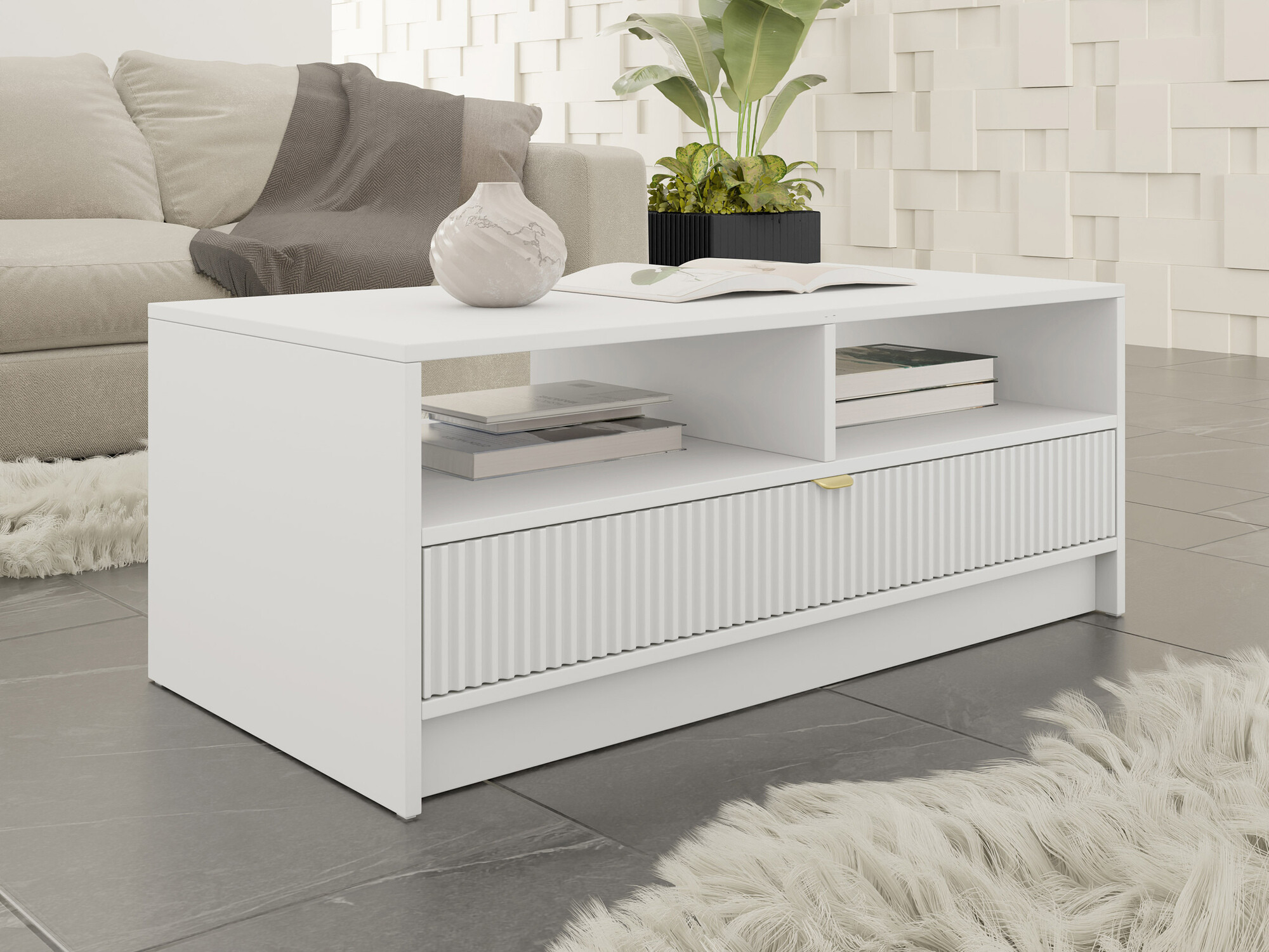 Sofabord Comfivo Papilio (Hvid)