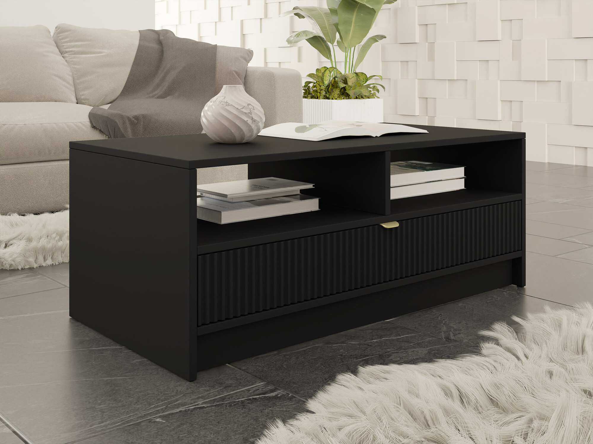 Sofabord Comfivo Papilio (Sort)