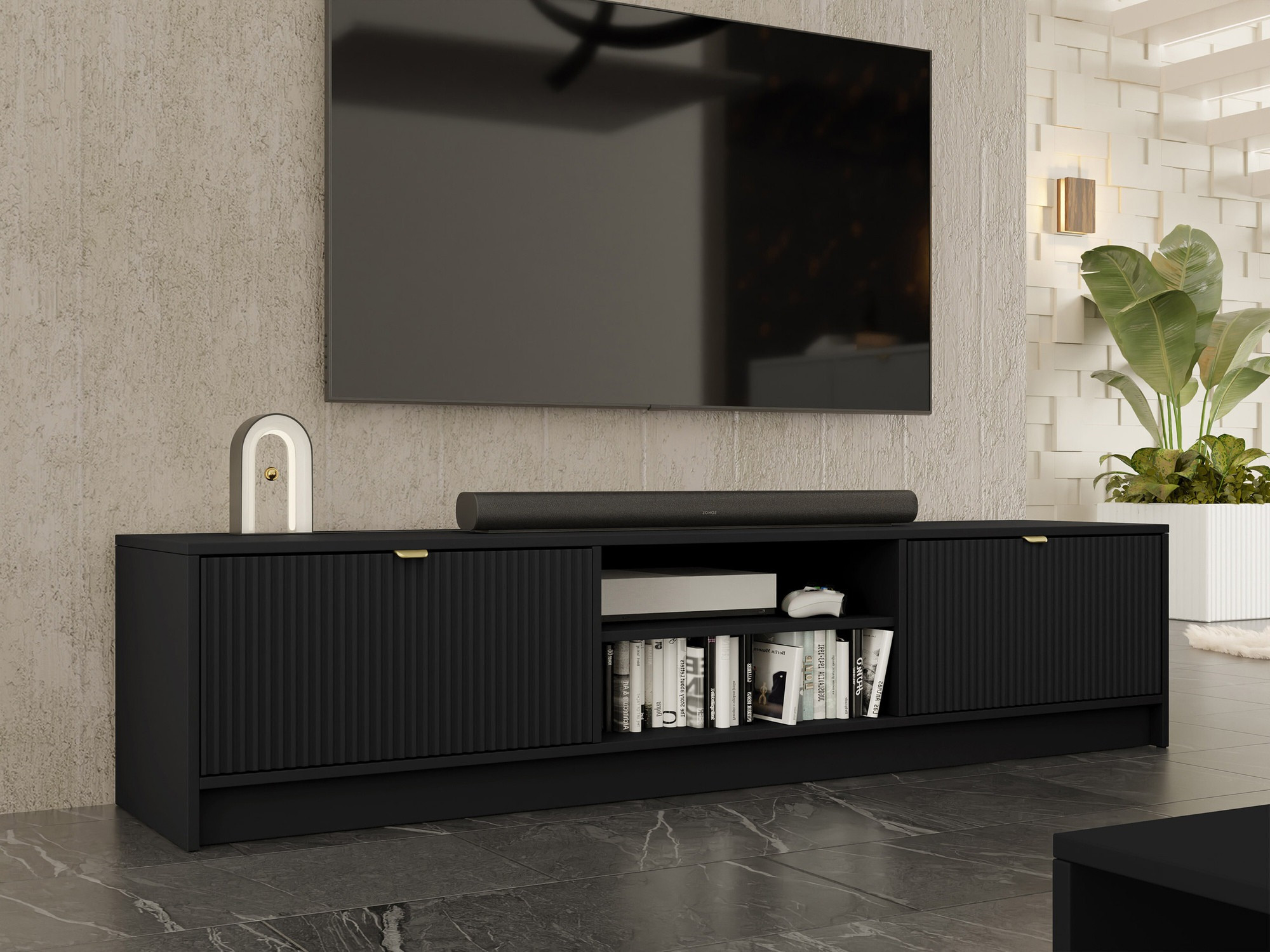 TV-bord Comfivo Papilio I (Sort)