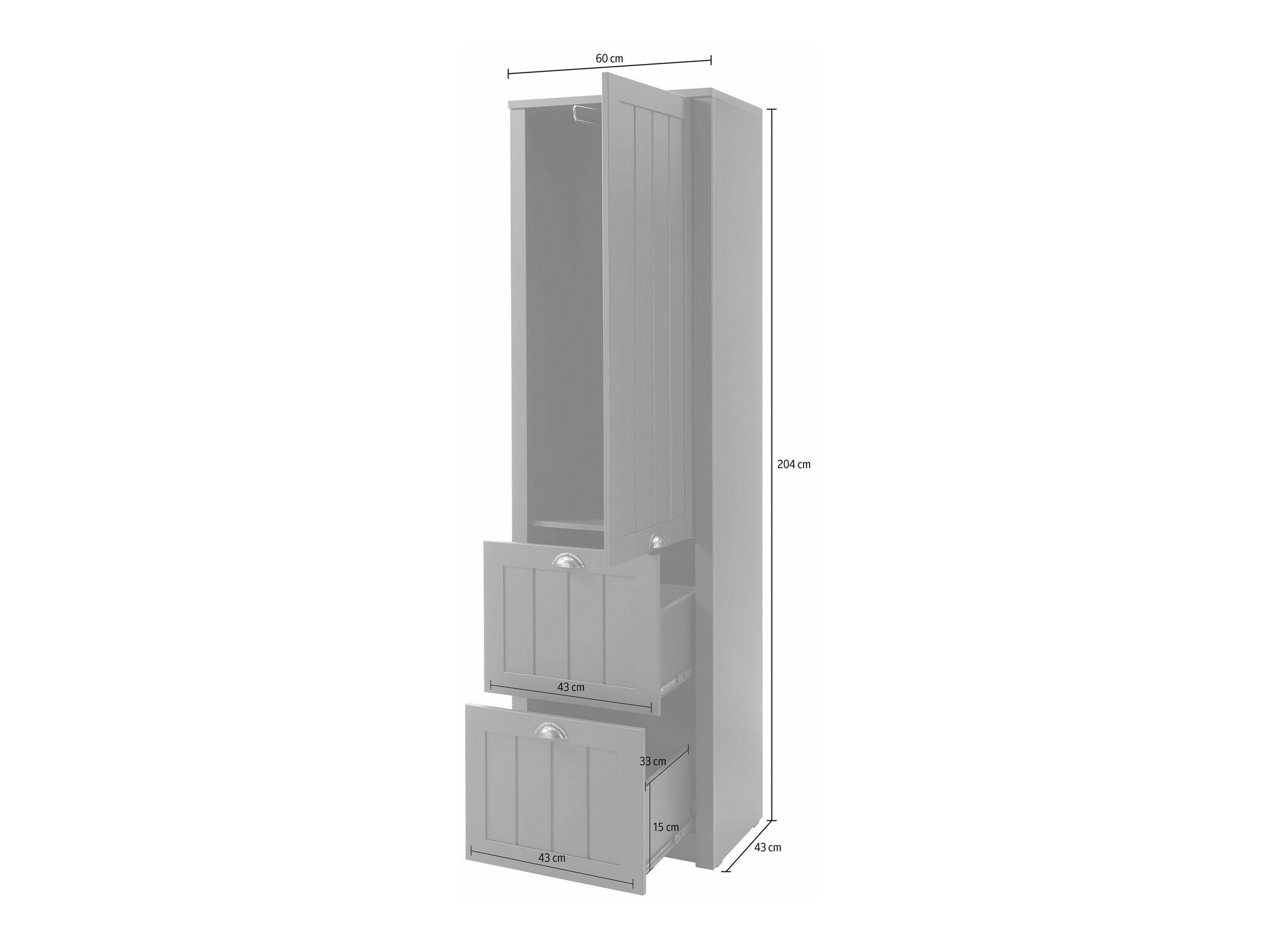 Garderobeskab Evalira 121