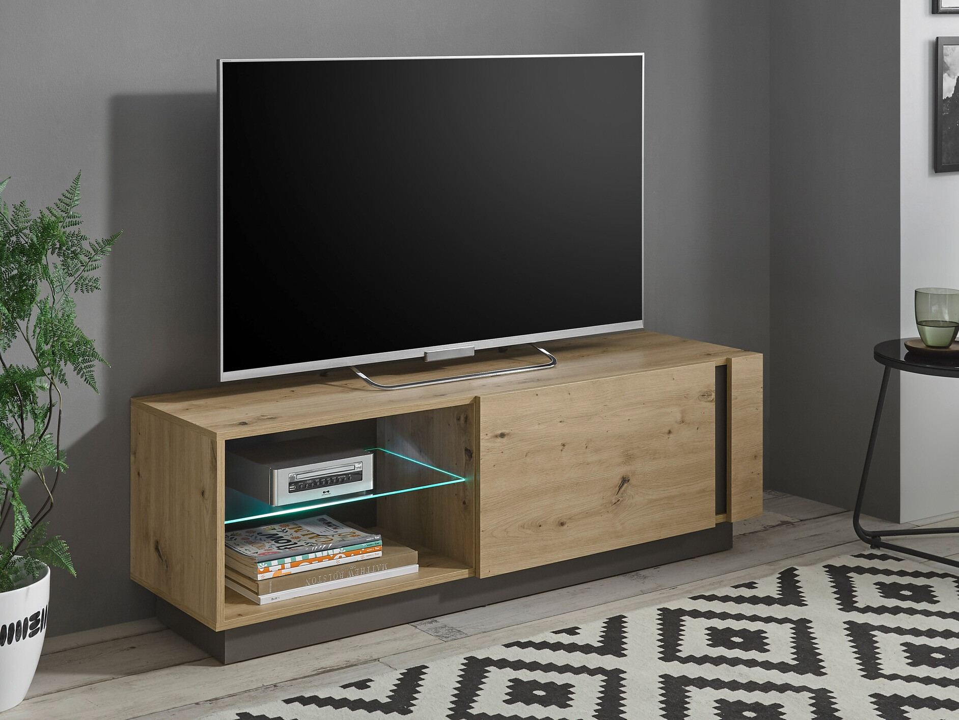 TV-bord Veropho 102 (Artisan eg + Grafit)