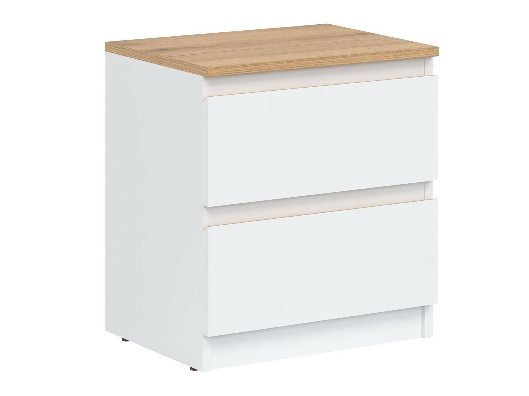 Sengebord Catelbi 109 (Hvid + Egetræ)
