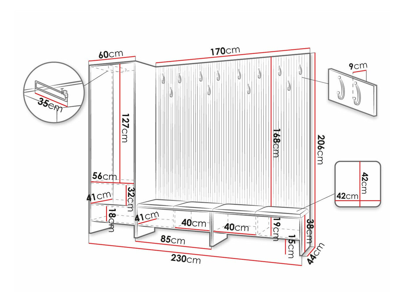 Entrésæt Hartford 484 (Artisan eg + Manila 26)