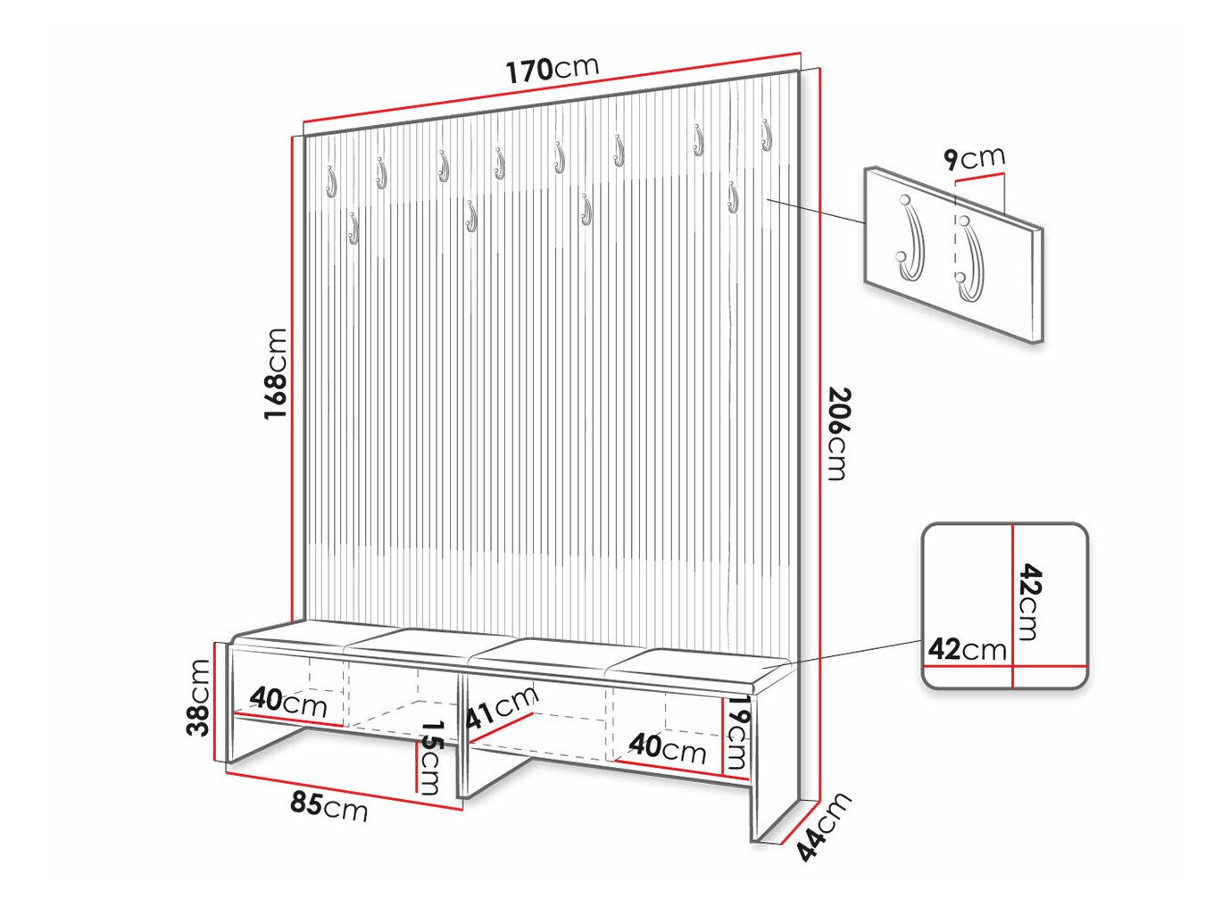 Entrésæt Hartford 485 (Artisan eg + Manila 09)
