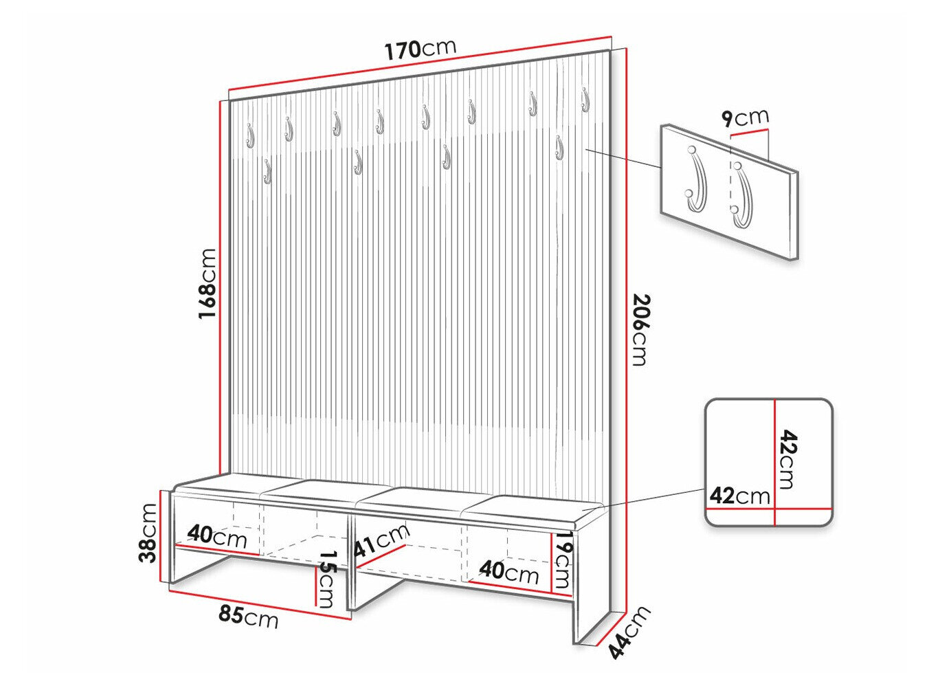 Entrésæt Hartford 485 (Artisan eg + Manila 18)