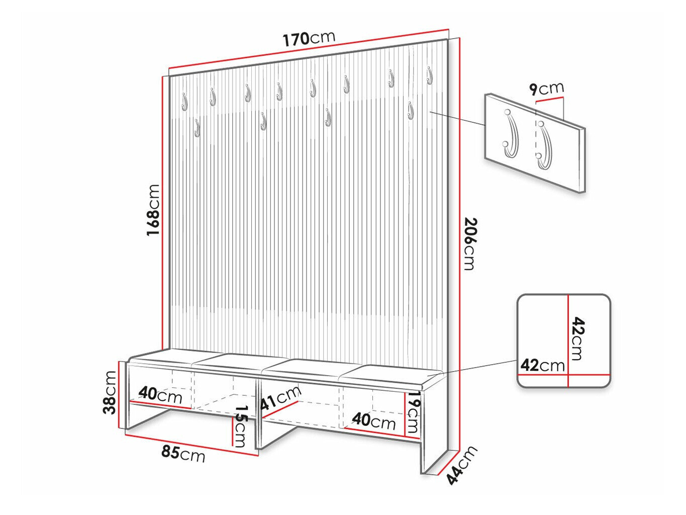 Entrésæt Hartford 485 (Artisan eg + Manila 32)