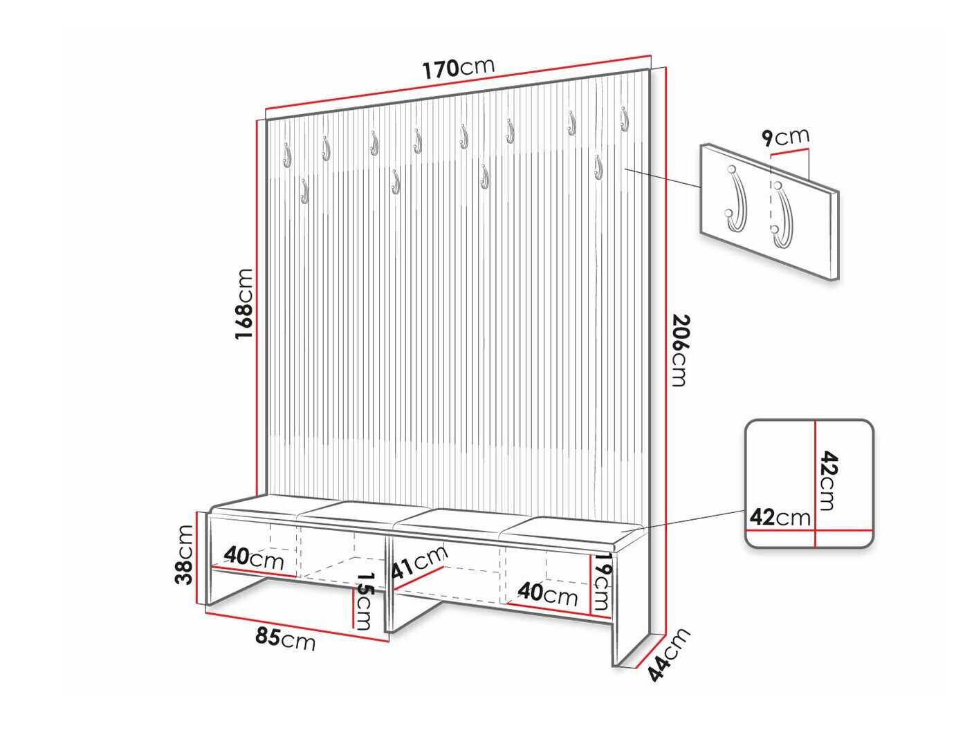 Entrésæt Hartford 485 (Artisan eg + Manila 35)