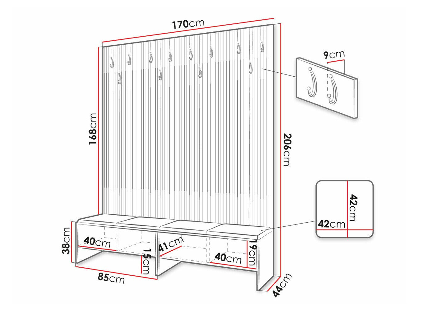 Entrésæt Hartford 485 (Artisan eg + Soft 011)