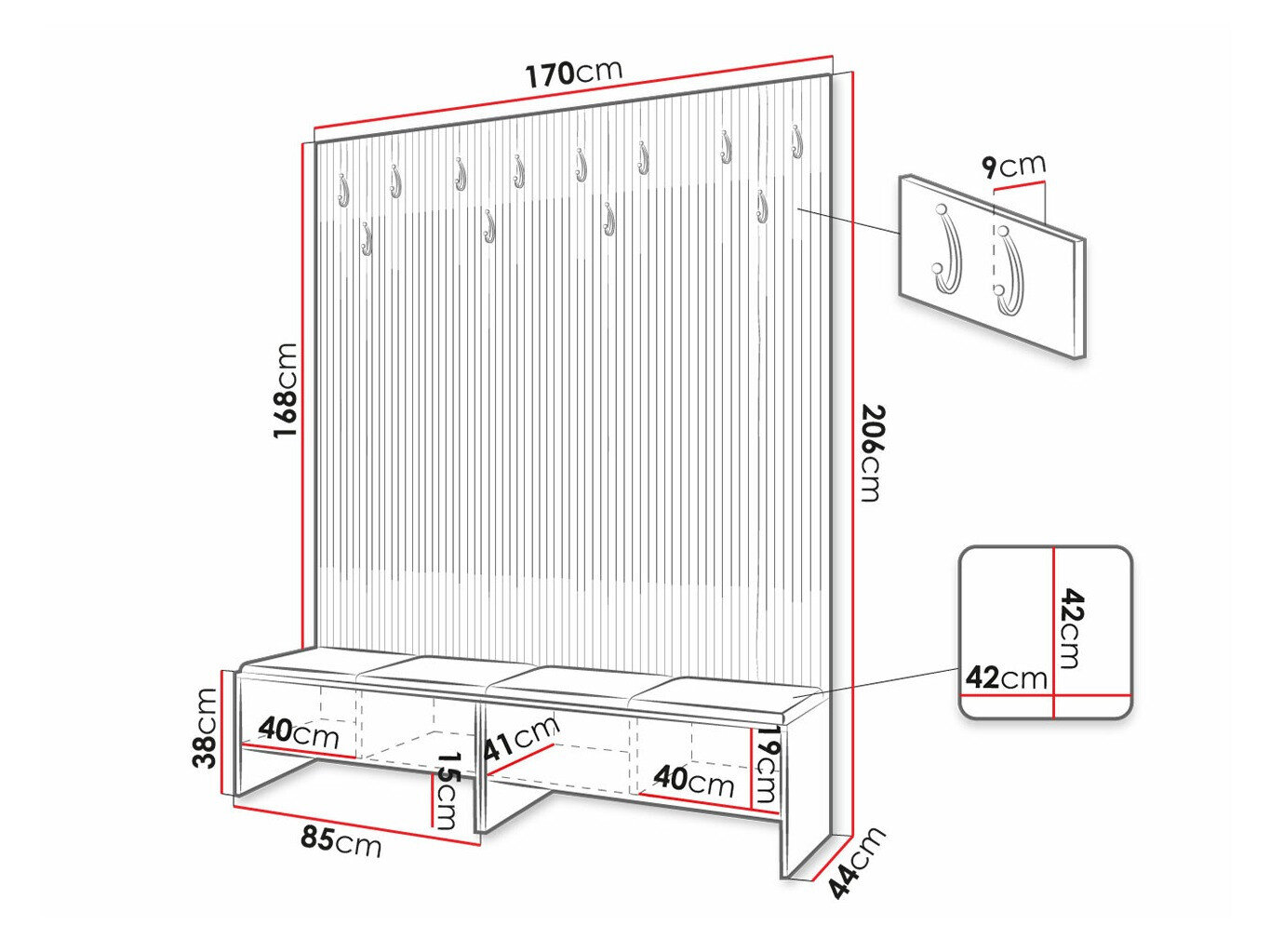 Entrésæt Hartford 485 (Artisan eg + Soft 017)