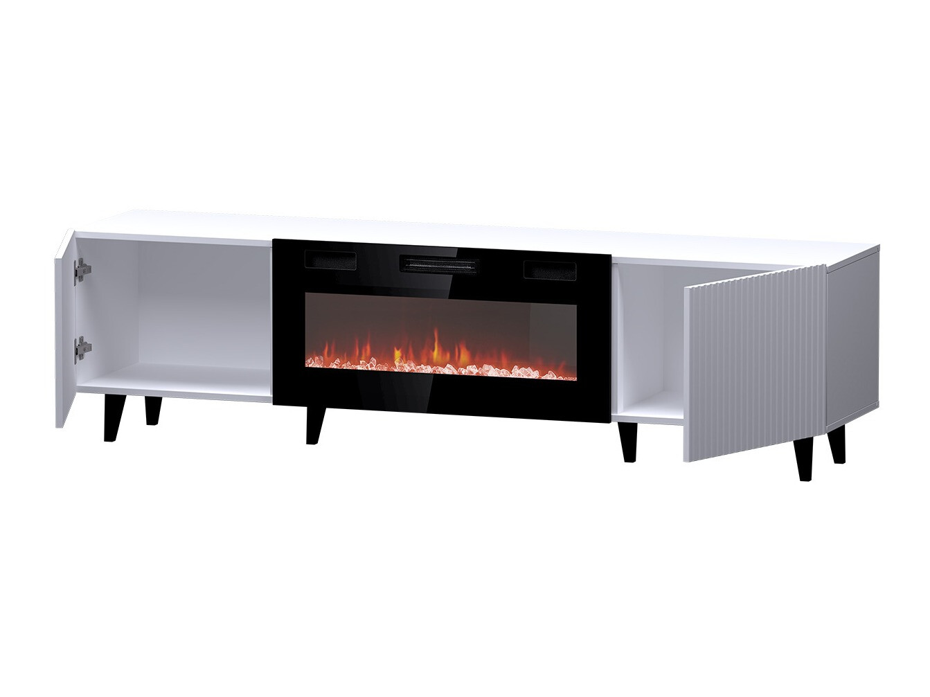 TV-bord Dicto II (Hvid + Sort)