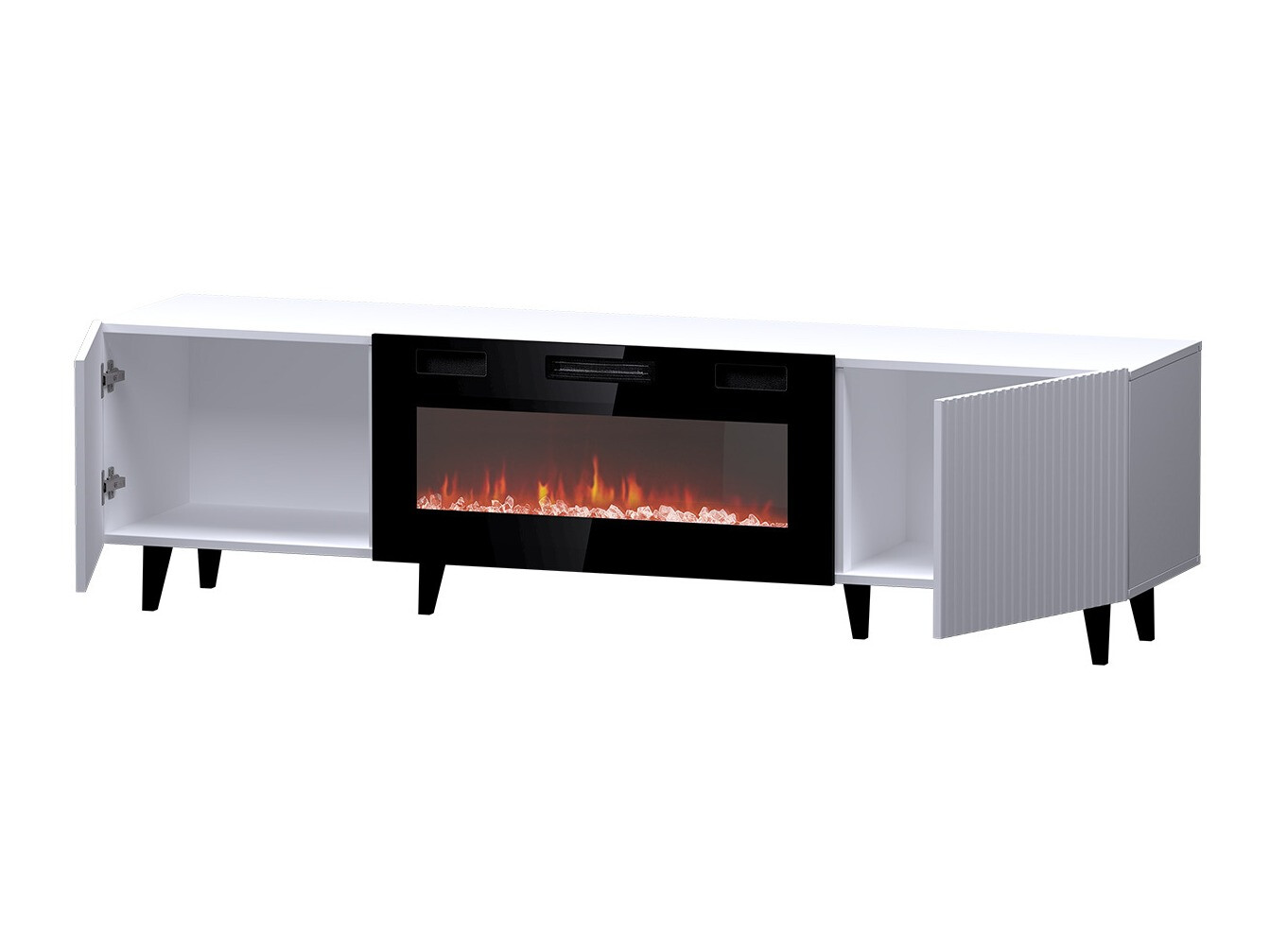 TV-bord Dicto II (Hvid + Sort)