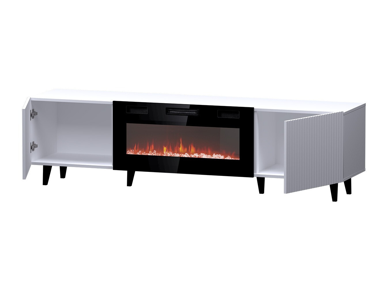 TV-bord Dicto II (Sort + Gylden)