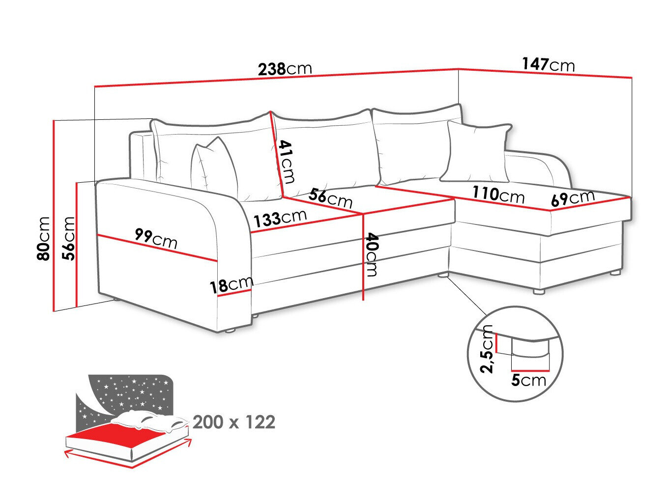 Hjørnesofa Comfivo 203 (Poso 01)