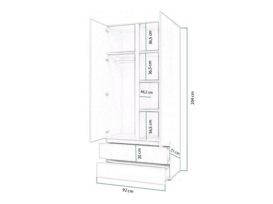 Garderobeskab Cirdora 101 (Hvid)