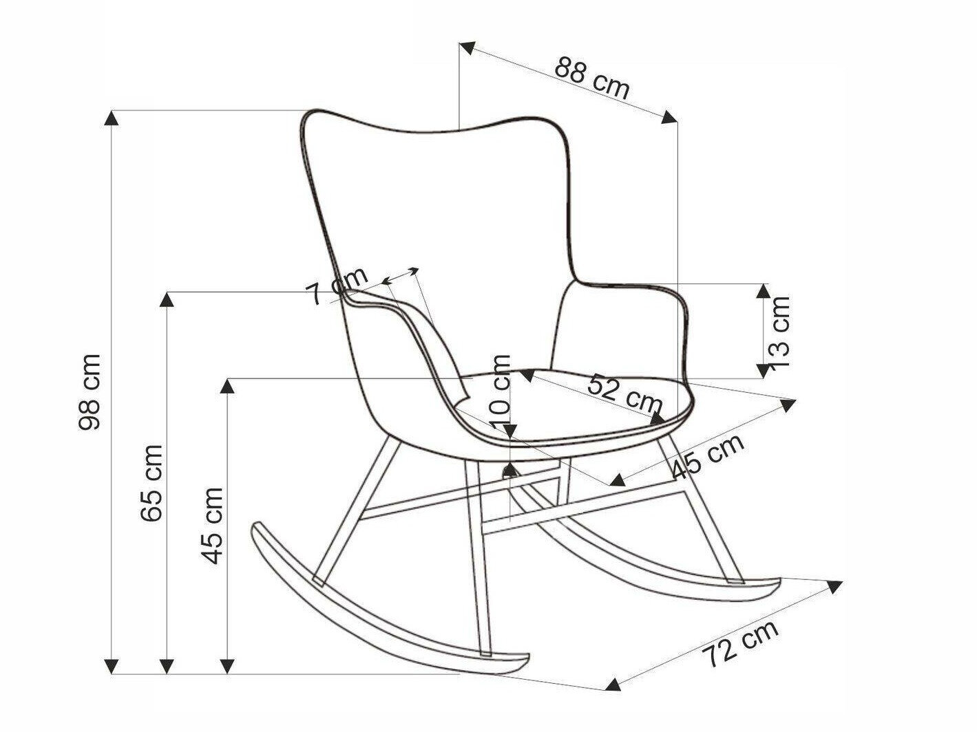 Gyngestol Houston 1611 (Lys oliventræ)