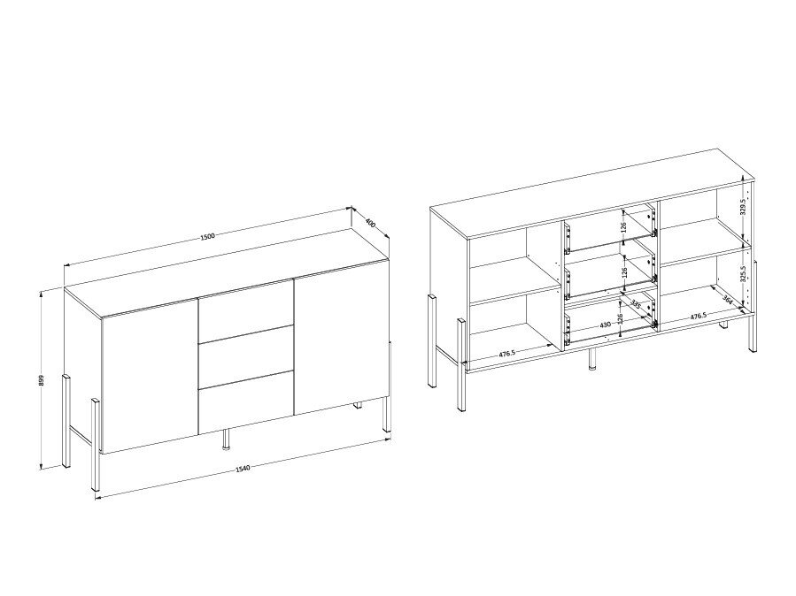 Kommode Etsore 104 (Hvid)