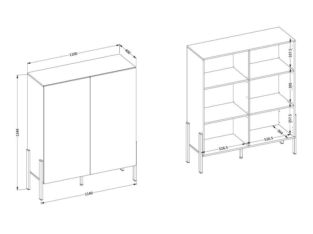 Skænk Etsore 103 (Hvid)