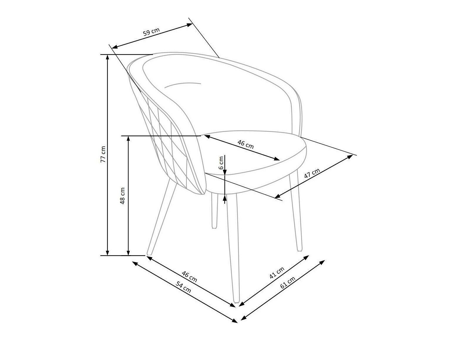 Stol Houston 1230 (Sort)