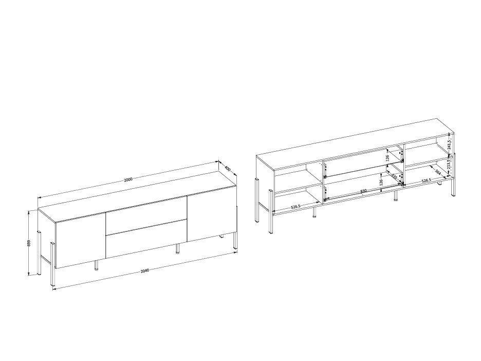 TV-bord Etsore 102 (Kashmir)