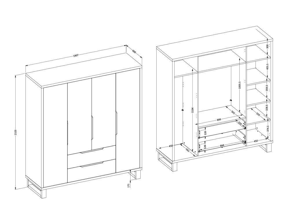 Garderobeskab Avicavu 115