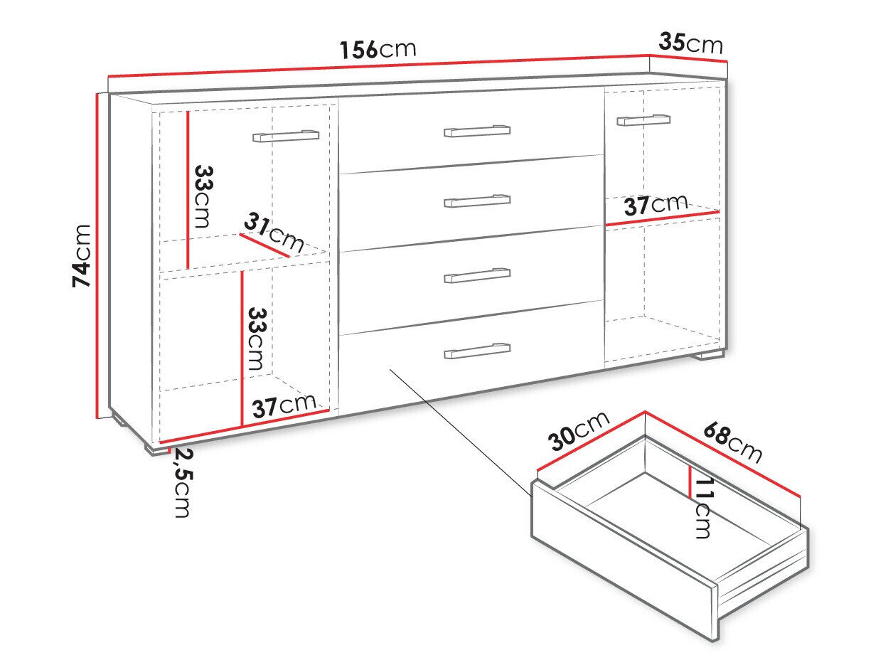 Kommode Comfivo Etrtale 100