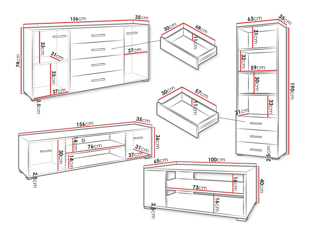 Stuemøbelsæt Comfivo Etrtale 106