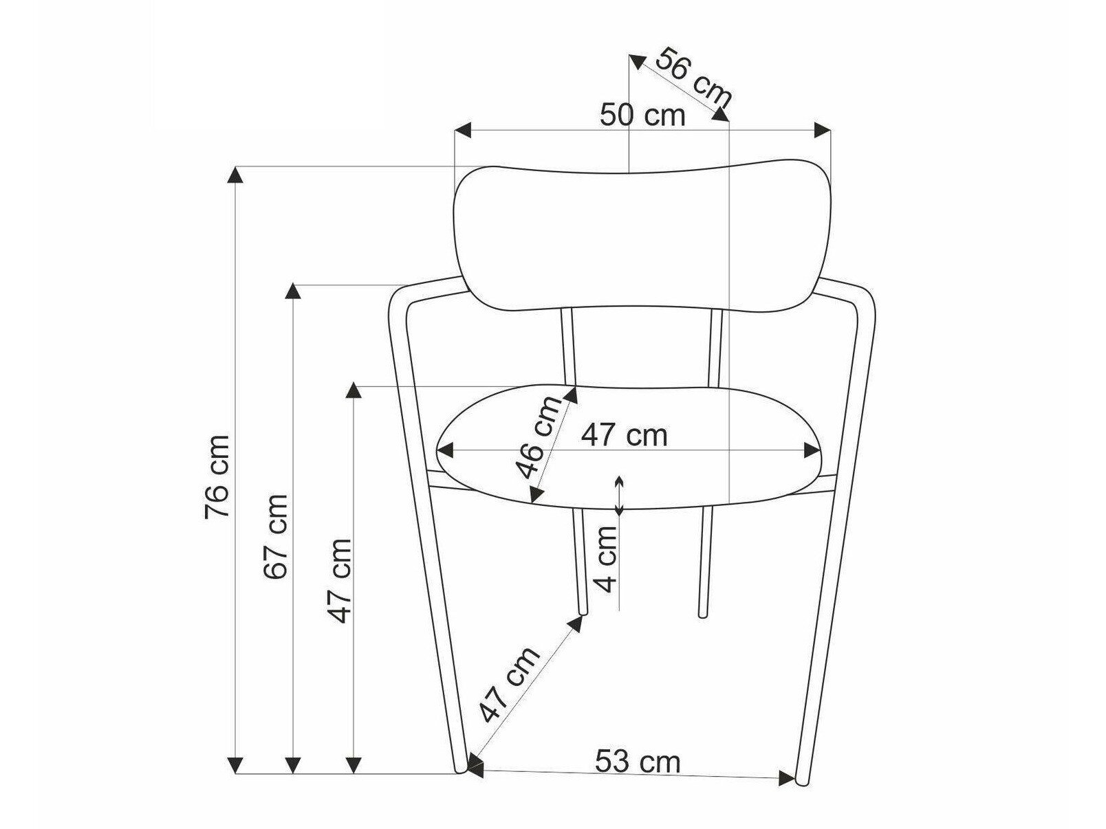 Stol Houston 1629 (Fløde + Gylden)
