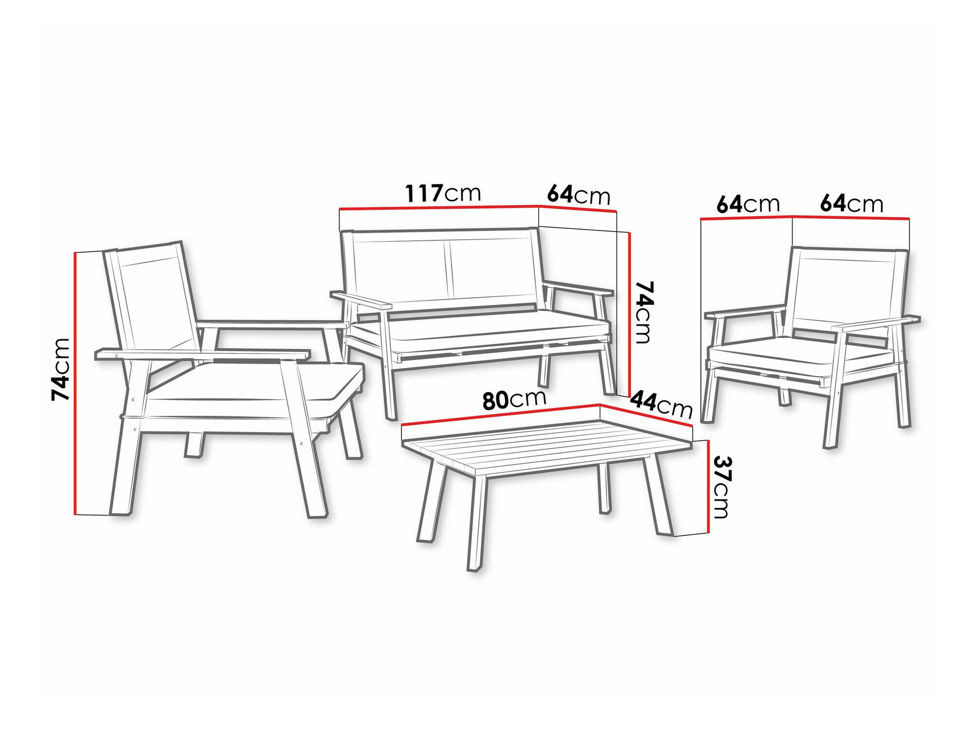 Udendørs møbelsæt Richardson 123
