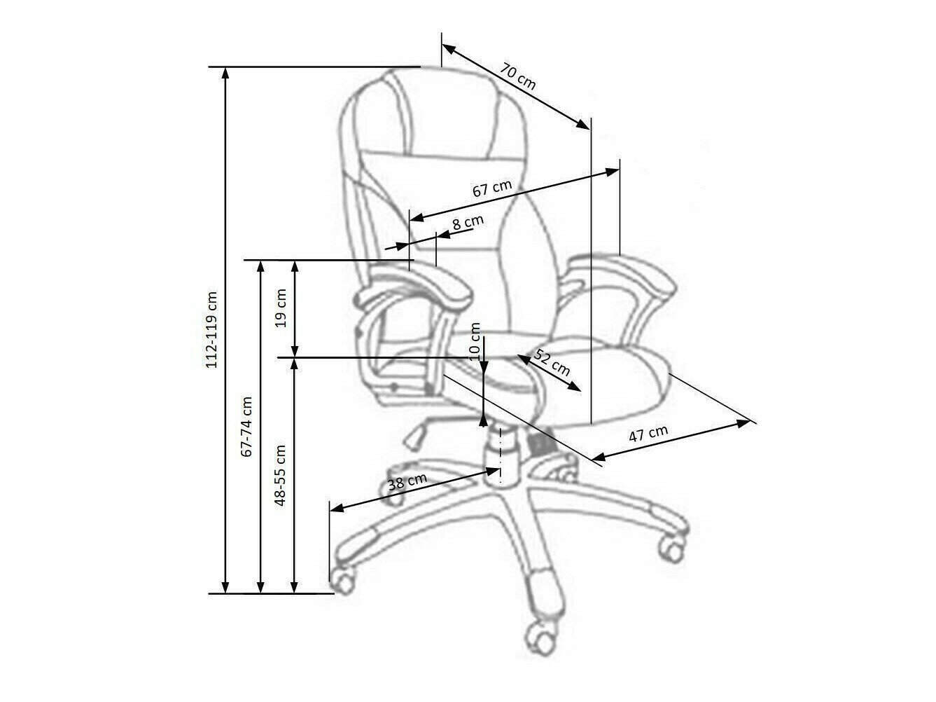 Kontorstol Houston 189 (Mørkebrun)