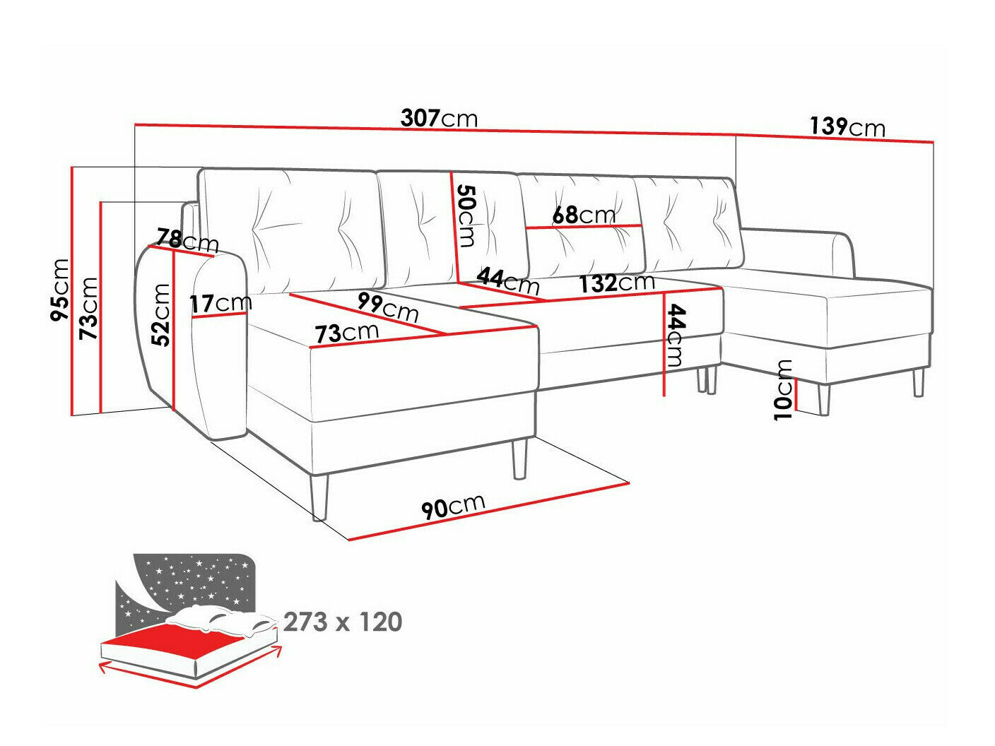 Hjørnesofa Memphis 110 (Itaka 14)