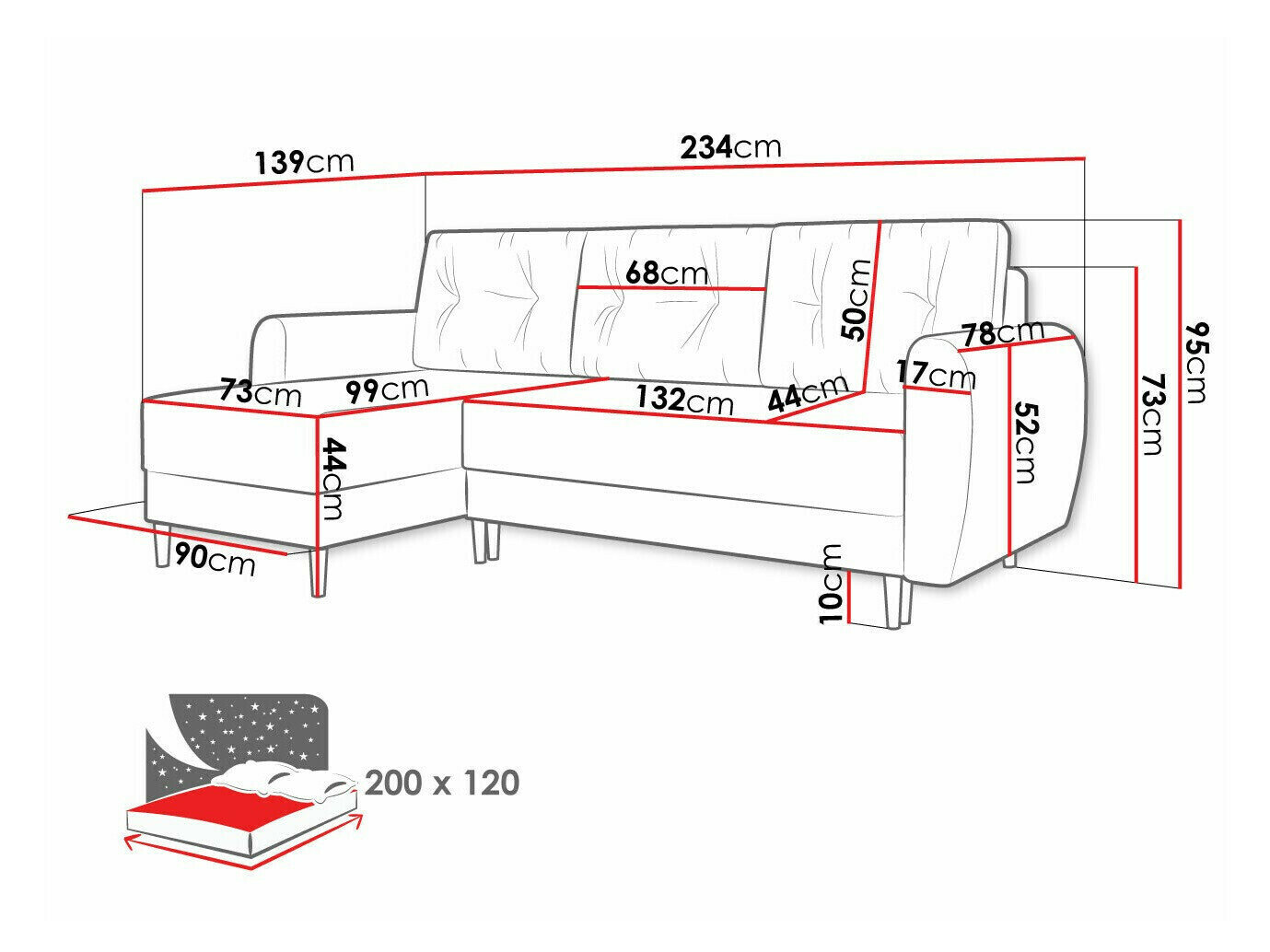 Hjørnesofa Memphis 139 (Poso 110)