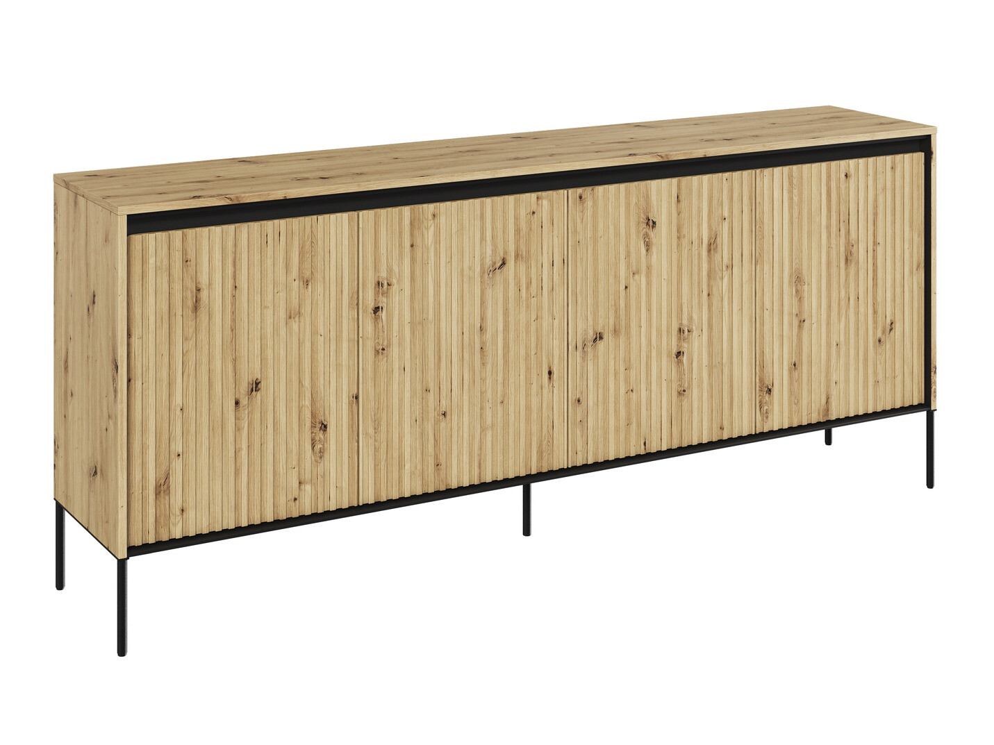 Skænk Fernolu 103 (Artisan eg + Sort)