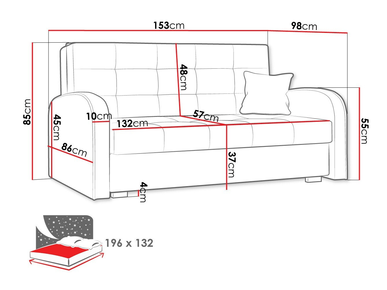 Sovesofa Silona III (Aragon 03)